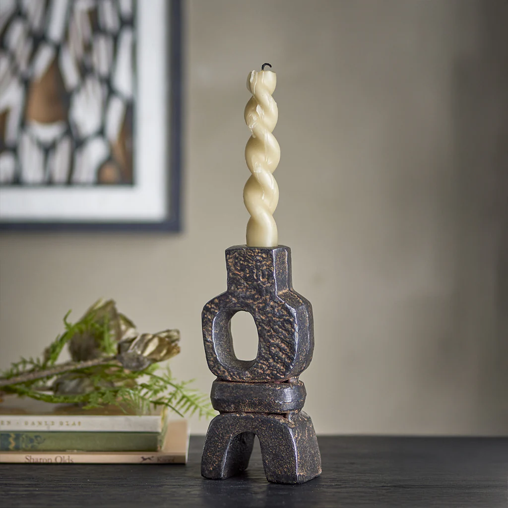 Bloomingville Sanah Candle Holder Black Brown - Image 3