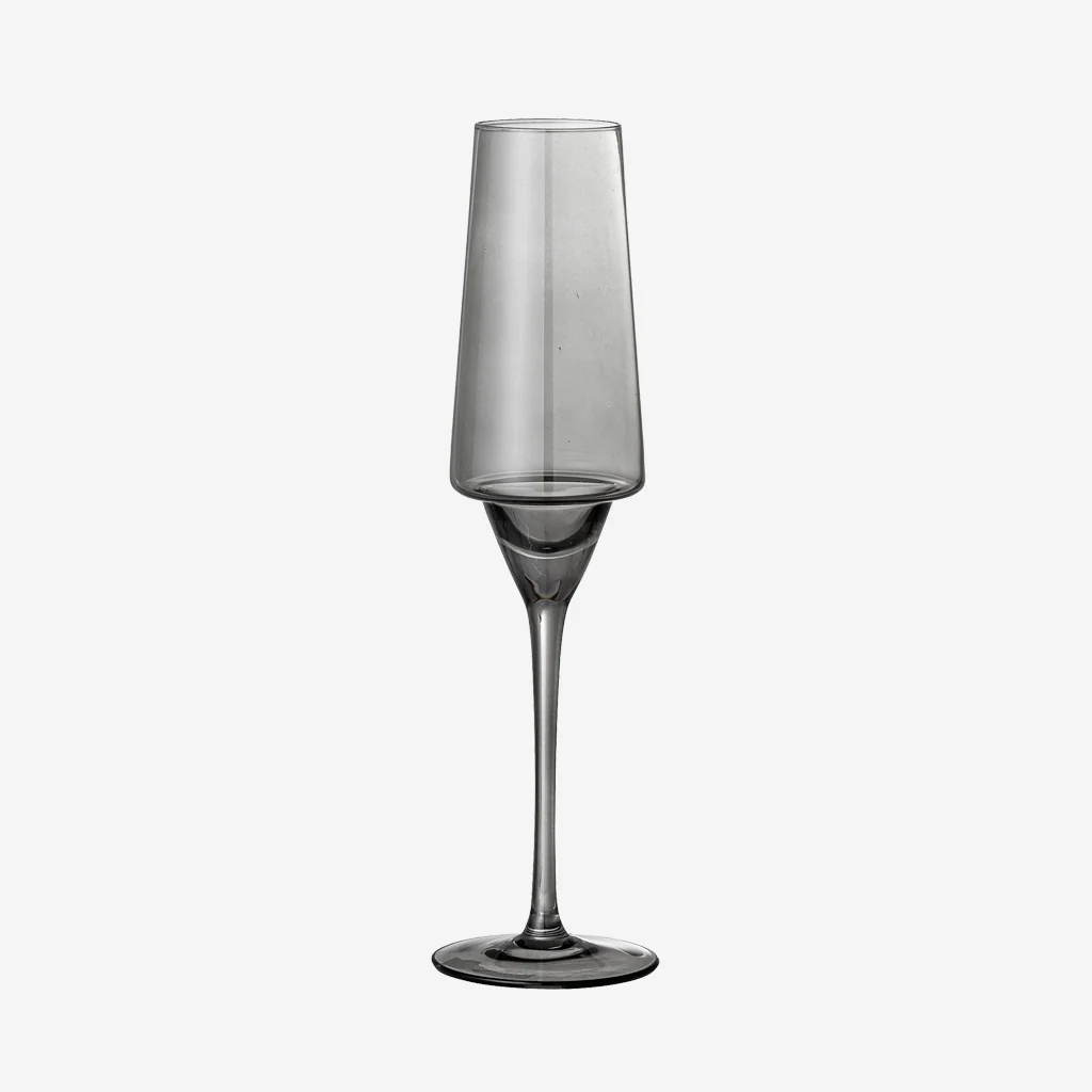 Bloomingville Yvette Smoke Grey Champagne Glass Set - Image 2