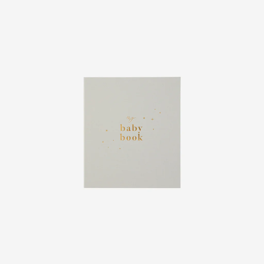 Blush & Gold My Baby Memory Book Misty Grey