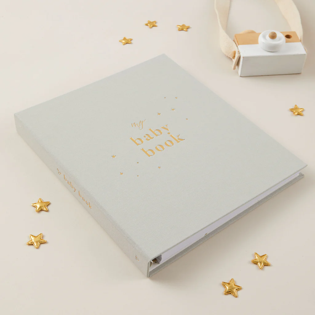 Blush & Gold My Baby Memory Book Misty Grey - Image 2