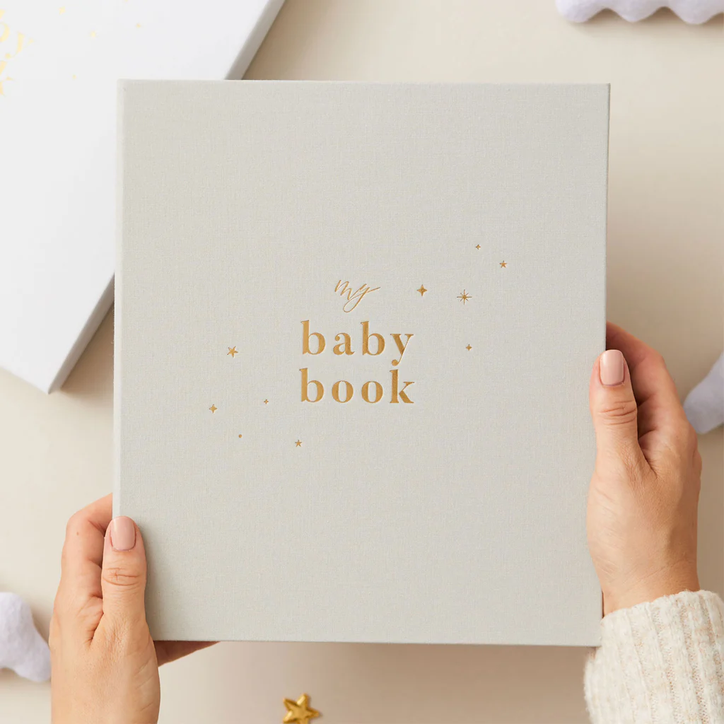 Blush & Gold My Baby Memory Book Misty Grey - Image 3
