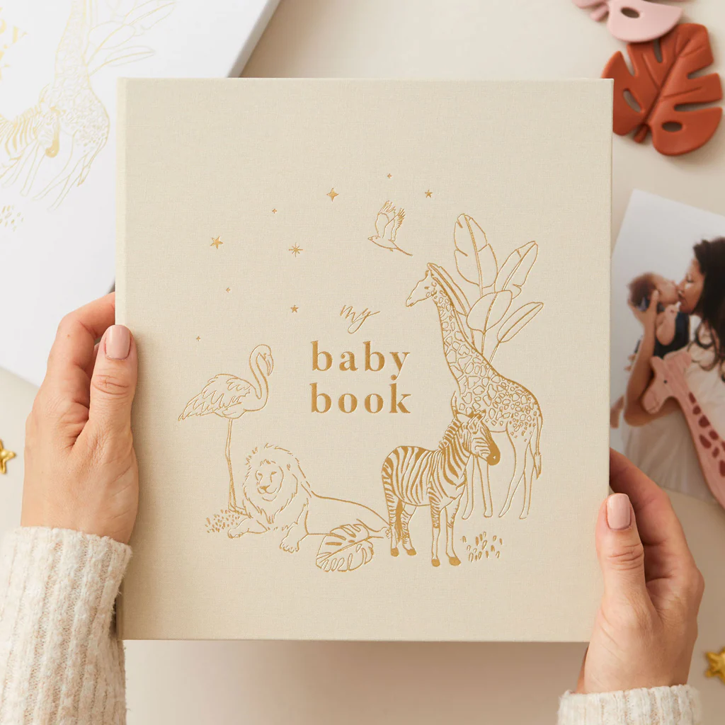 Blush & Gold My Baby Memory Book Pearl Safari - Image 2