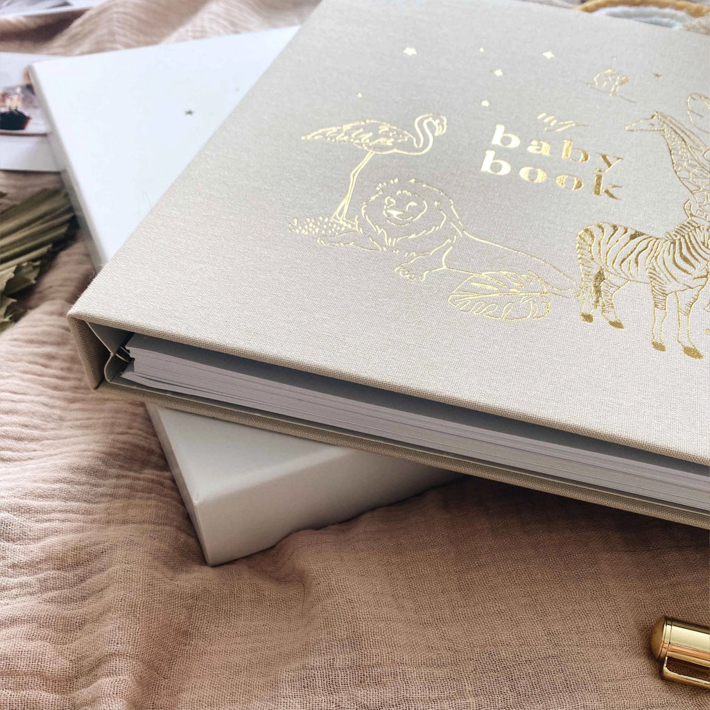 Blush & Gold My Baby Memory Book Pearl Safari - Image 5