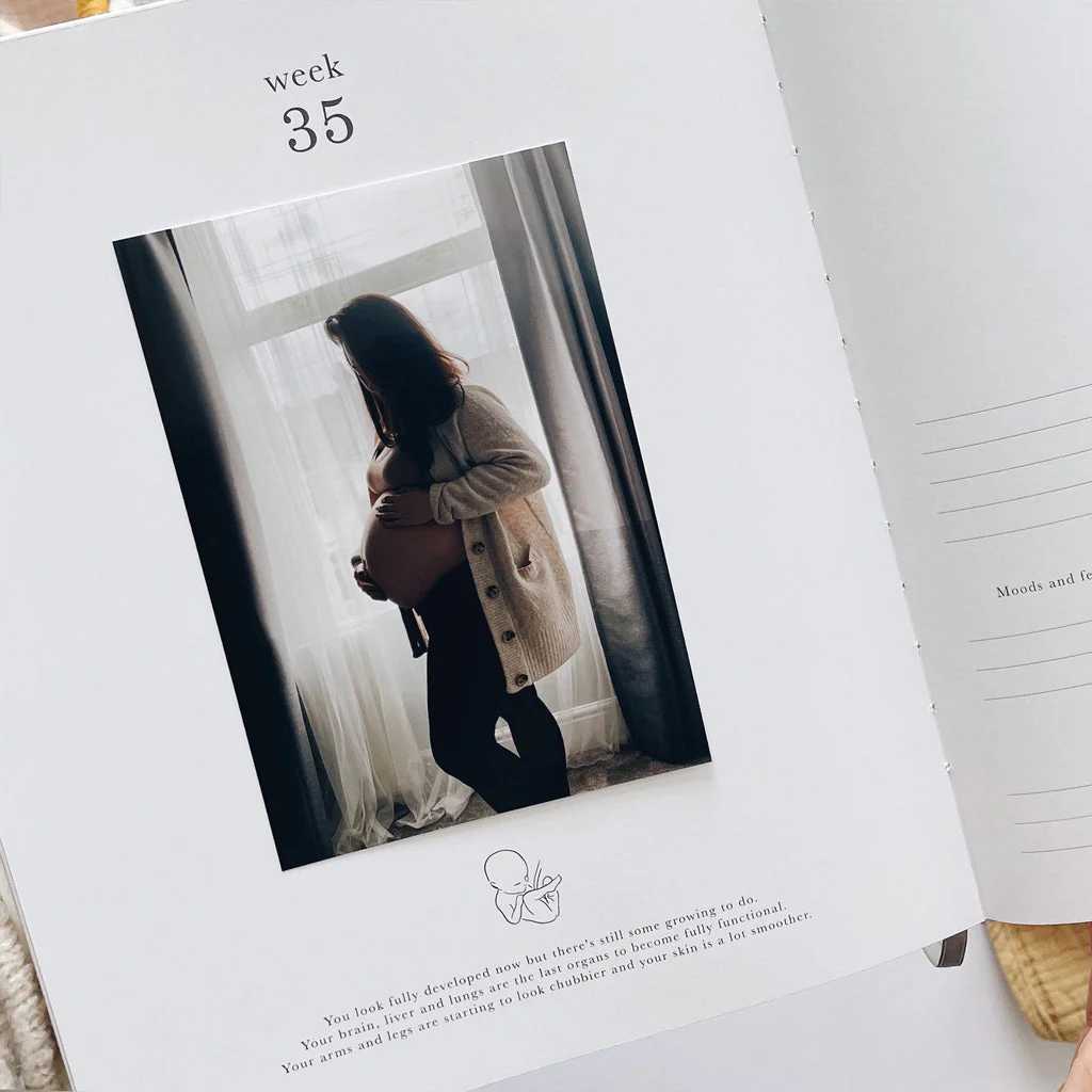 Blush & Gold Pregnancy Journal Grey - Image 10