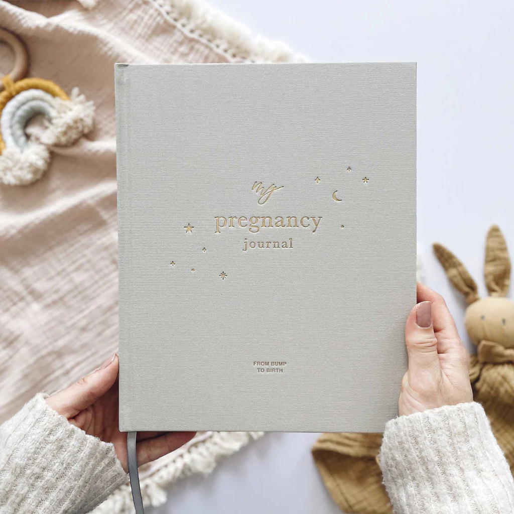 Blush & Gold Pregnancy Journal Grey - Image 3