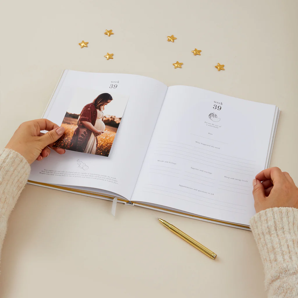 Blush & Gold Pregnancy Journal Grey - Image 4