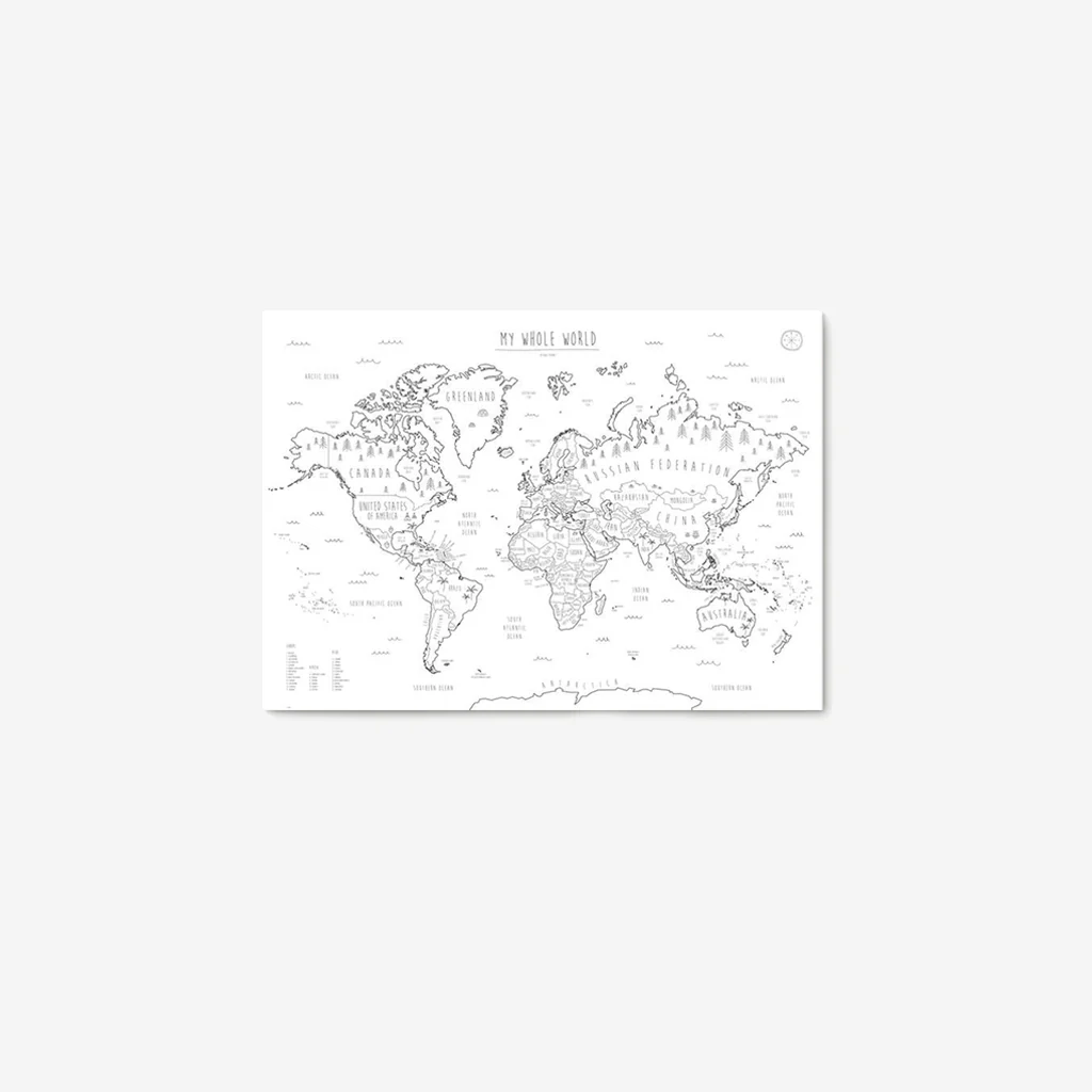 Bold Tuesday My Whole World Map Print