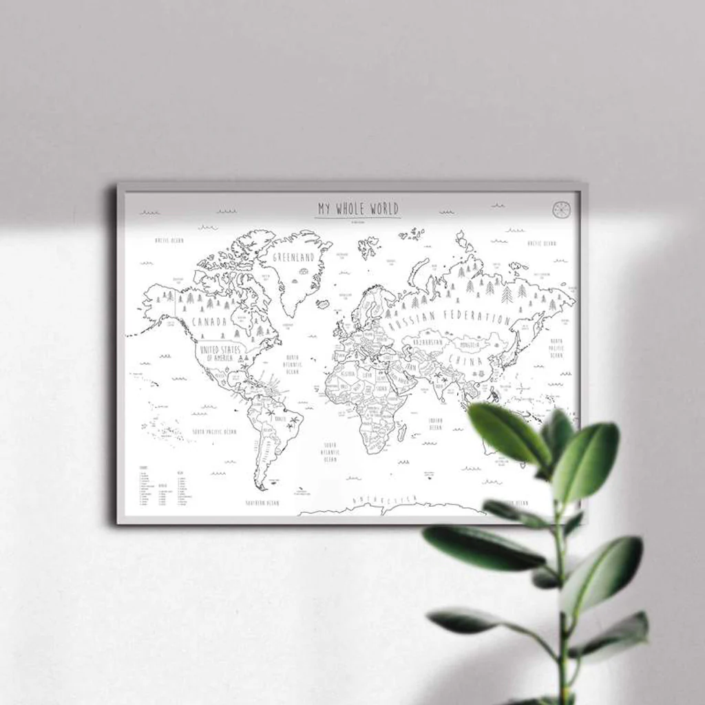 Bold Tuesday My Whole World Map Print - Image 3