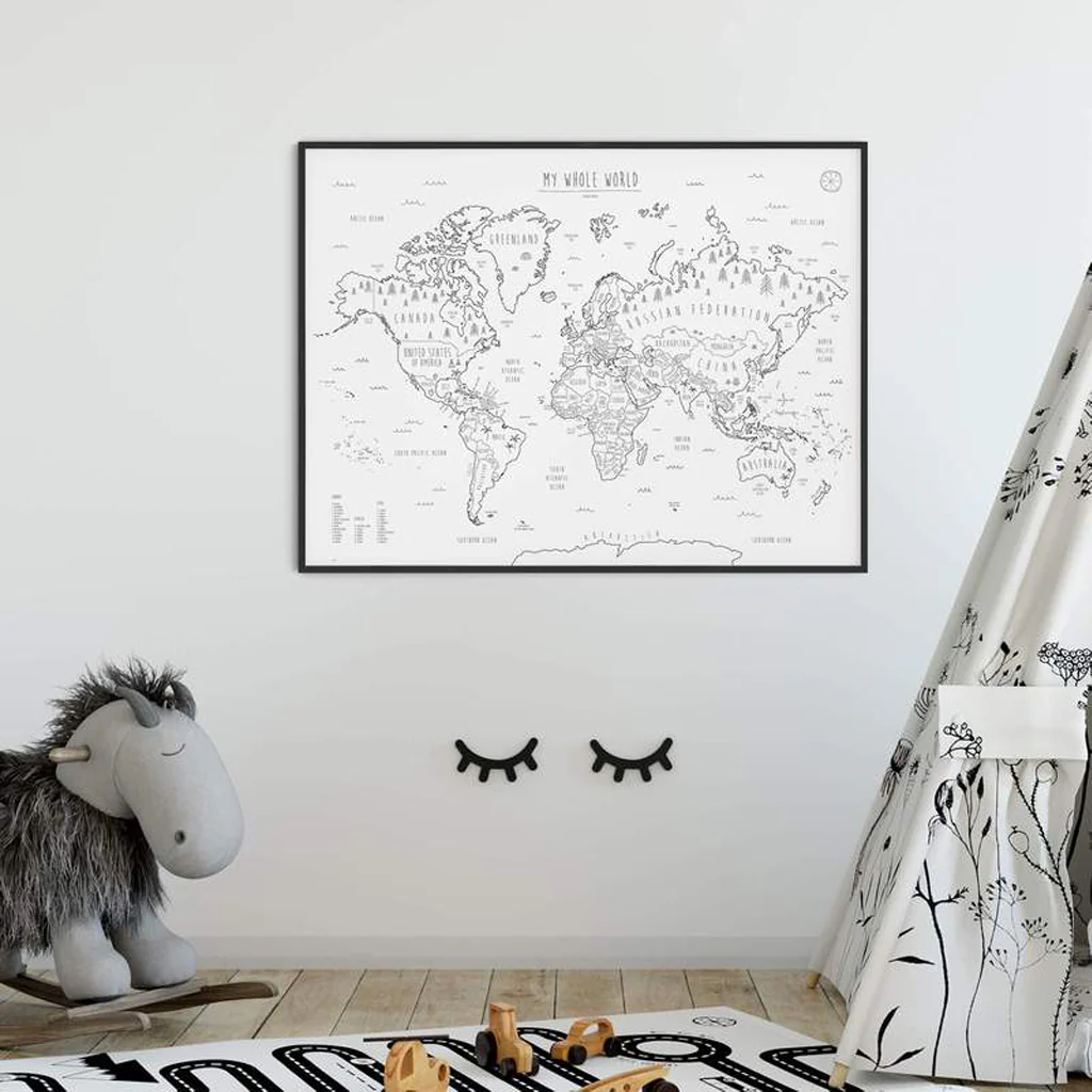 Bold Tuesday My Whole World Map Print - Image 4