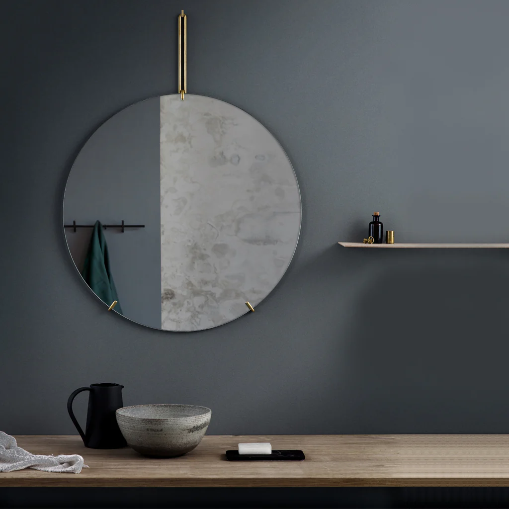 Moebe Wall Mirror Round Brass Ø70cm - Image 10