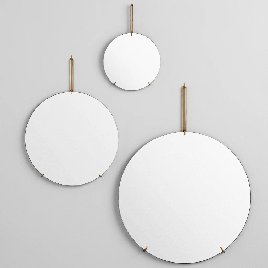 Moebe Wall Mirror Round Brass Ø70cm - Image 4