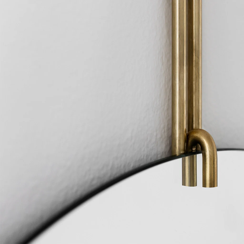 Moebe Wall Mirror Round Brass Ø70cm - Image 8