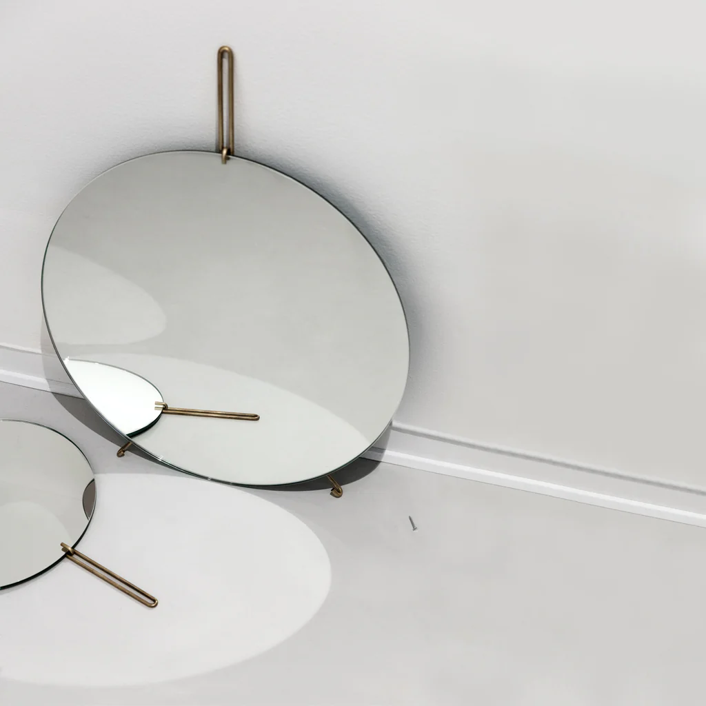Moebe Wall Mirror Round Brass Ø70cm - Image 9