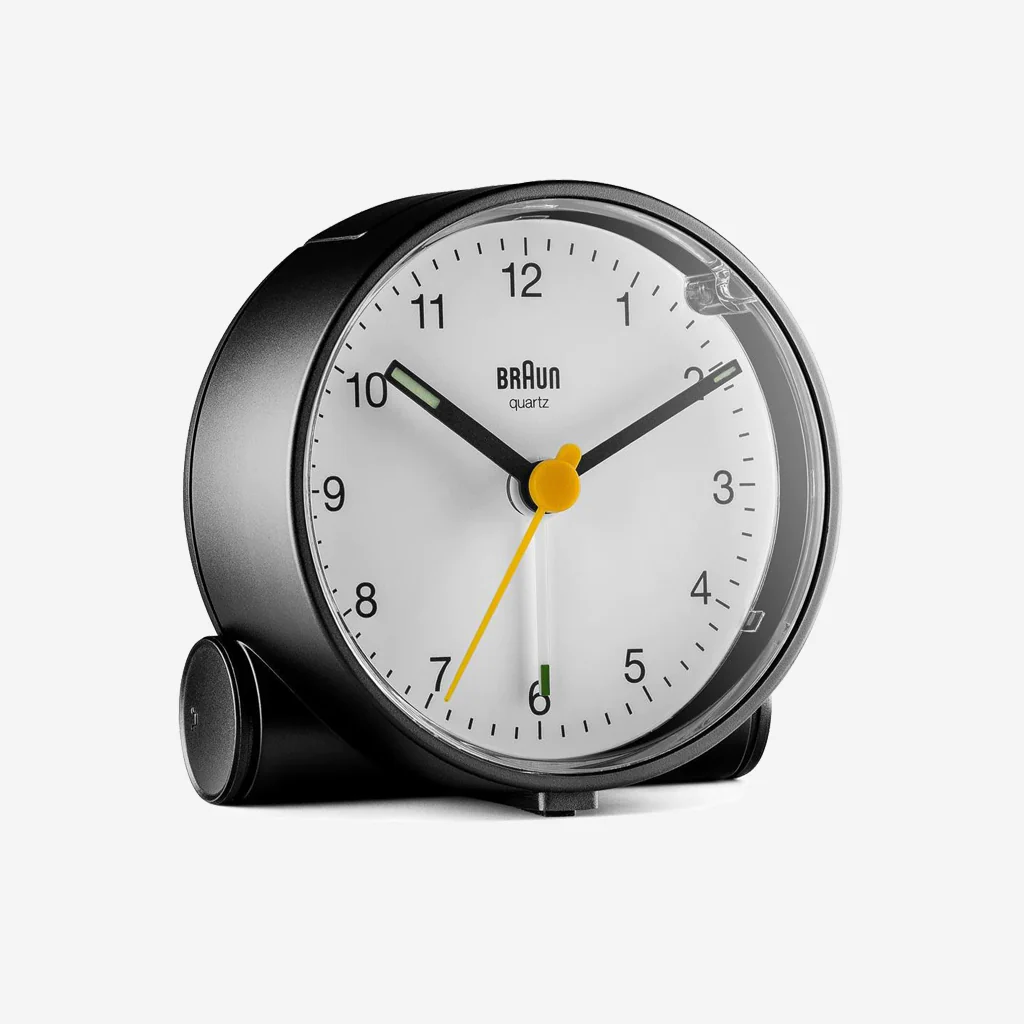 Braun BC01BW Classic Analogue Alarm Clock Black White - Image 4