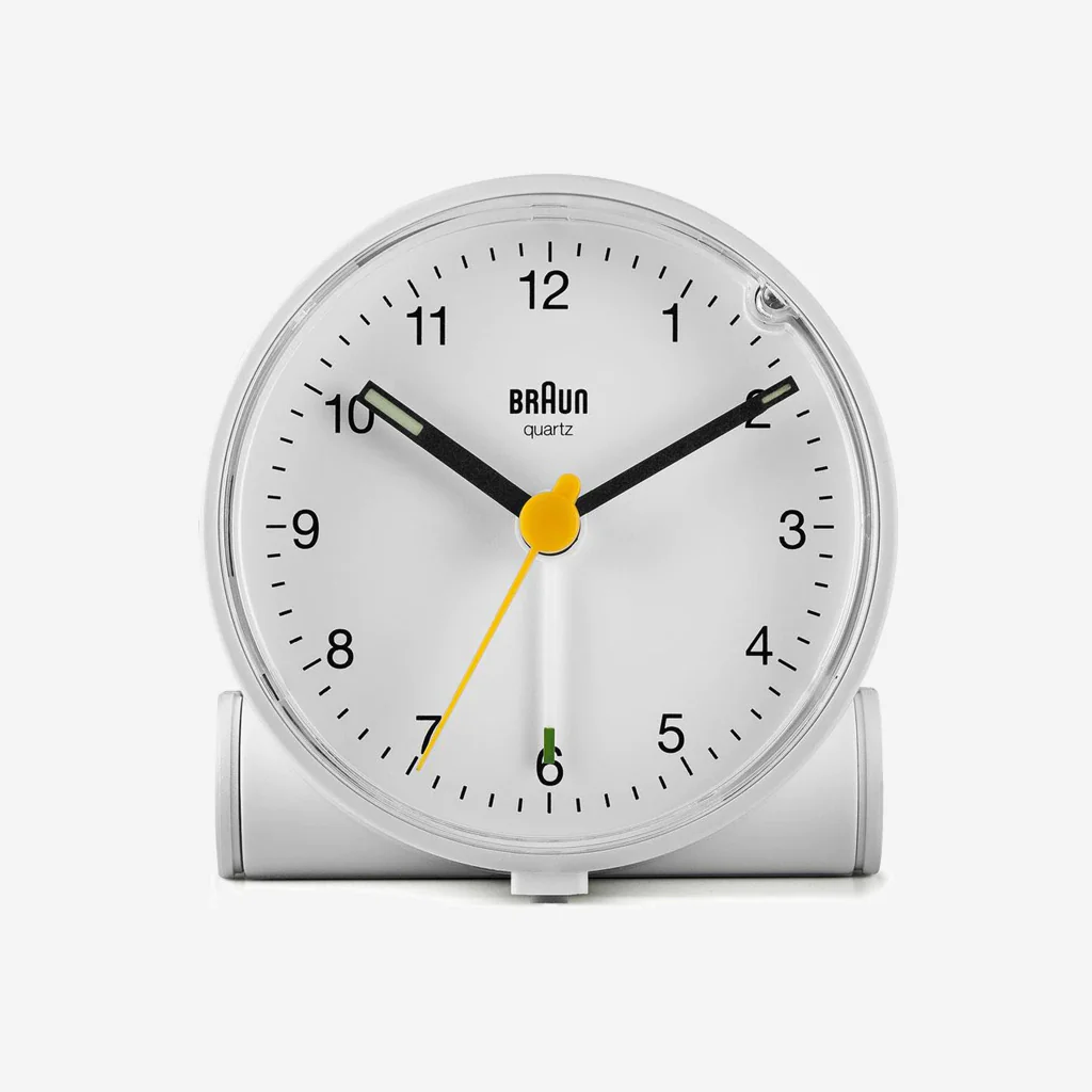 Braun BC01W Classic Analogue Alarm Clock White - Image 2