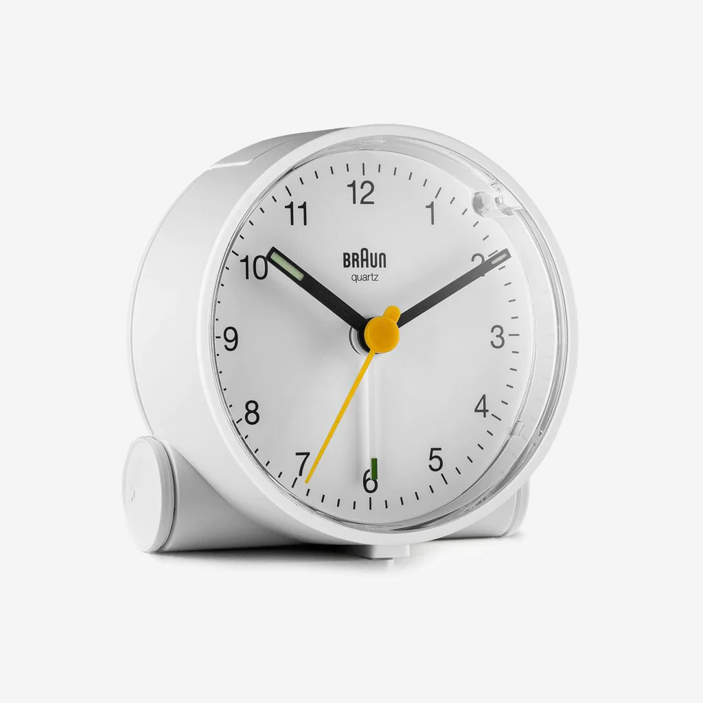 Braun BC01W Classic Analogue Alarm Clock White - Image 3