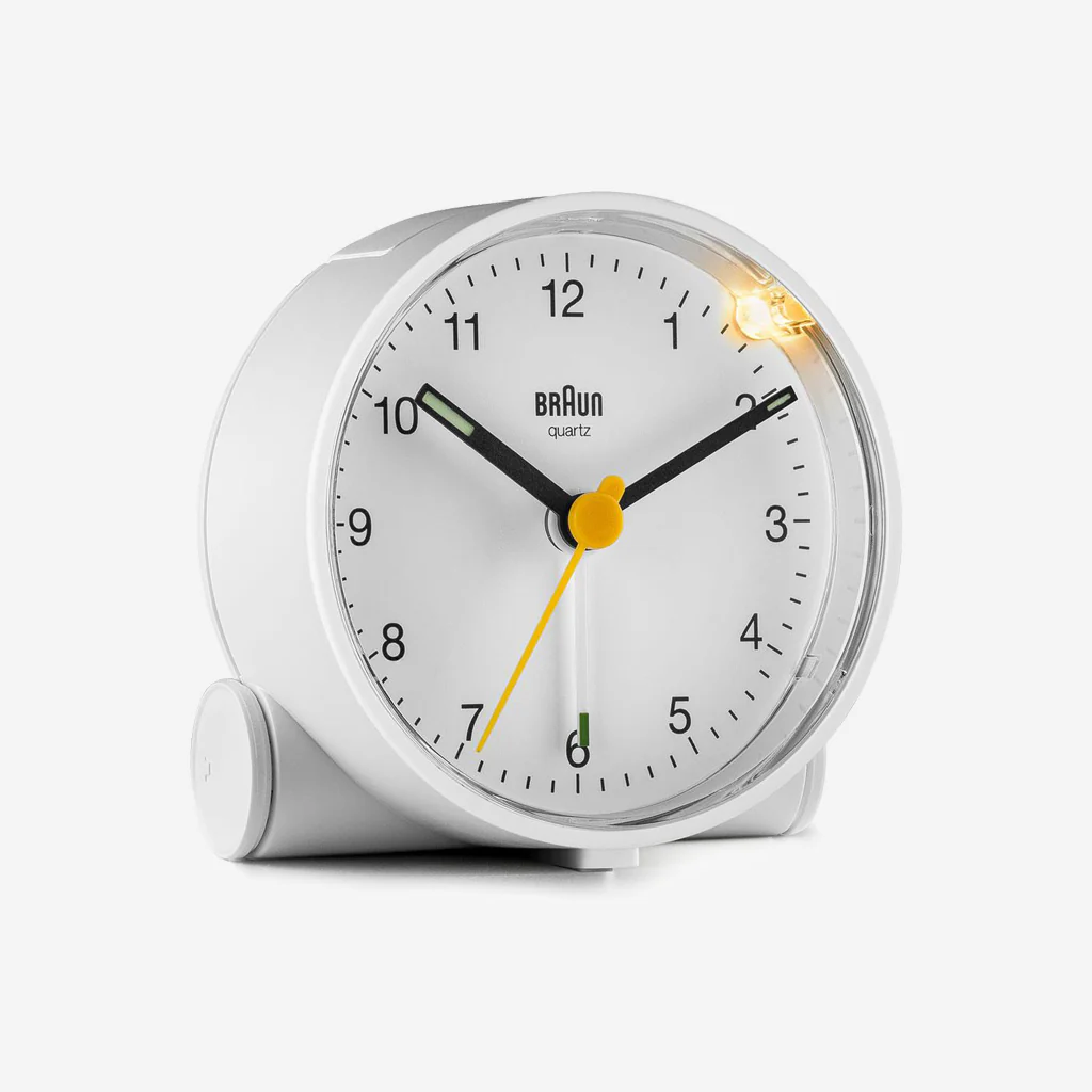 Braun BC01W Classic Analogue Alarm Clock White - Image 4