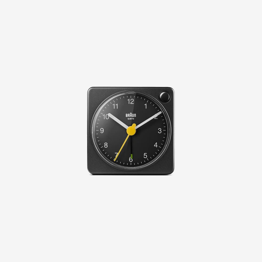 Braun BC02XB Classic Travel Analogue Alarm Clock Black