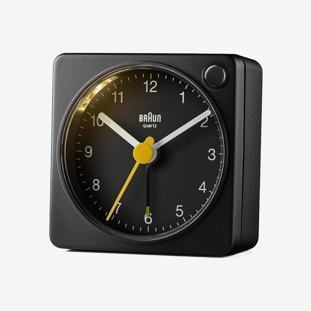 Braun BC02XB Classic Travel Analogue Alarm Clock Black - Image 3