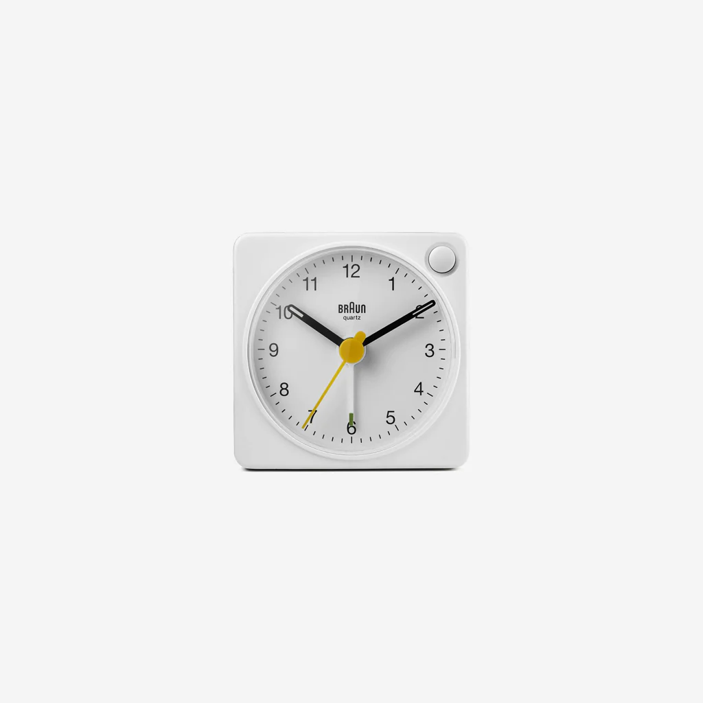 Braun BC02XW Classic Travel Analogue Alarm Clock White