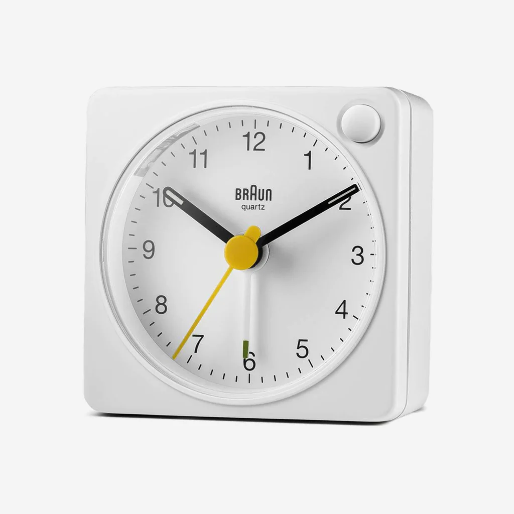 Braun BC02XW Classic Travel Analogue Alarm Clock White - Image 2