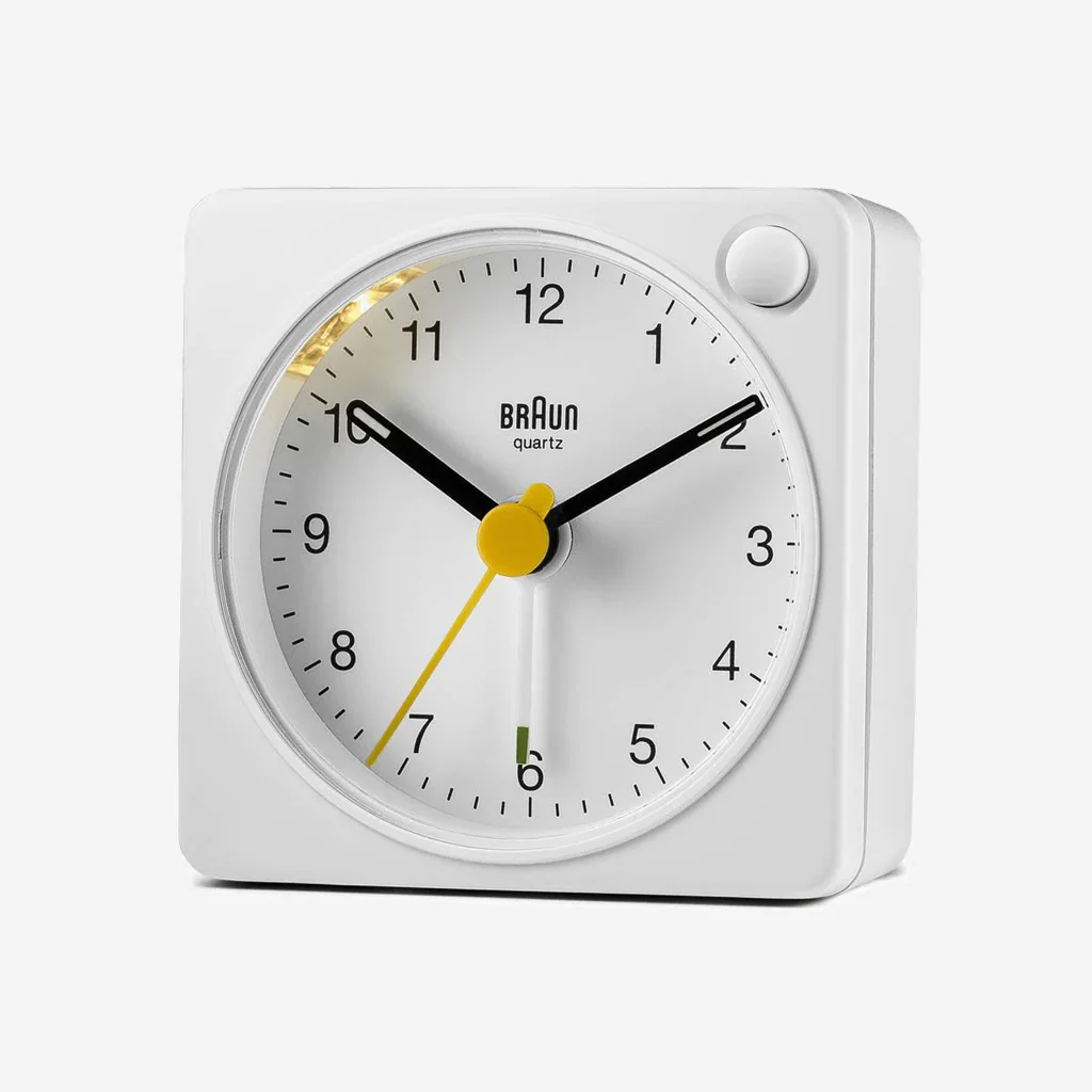 Braun BC02XW Classic Travel Analogue Alarm Clock White - Image 3