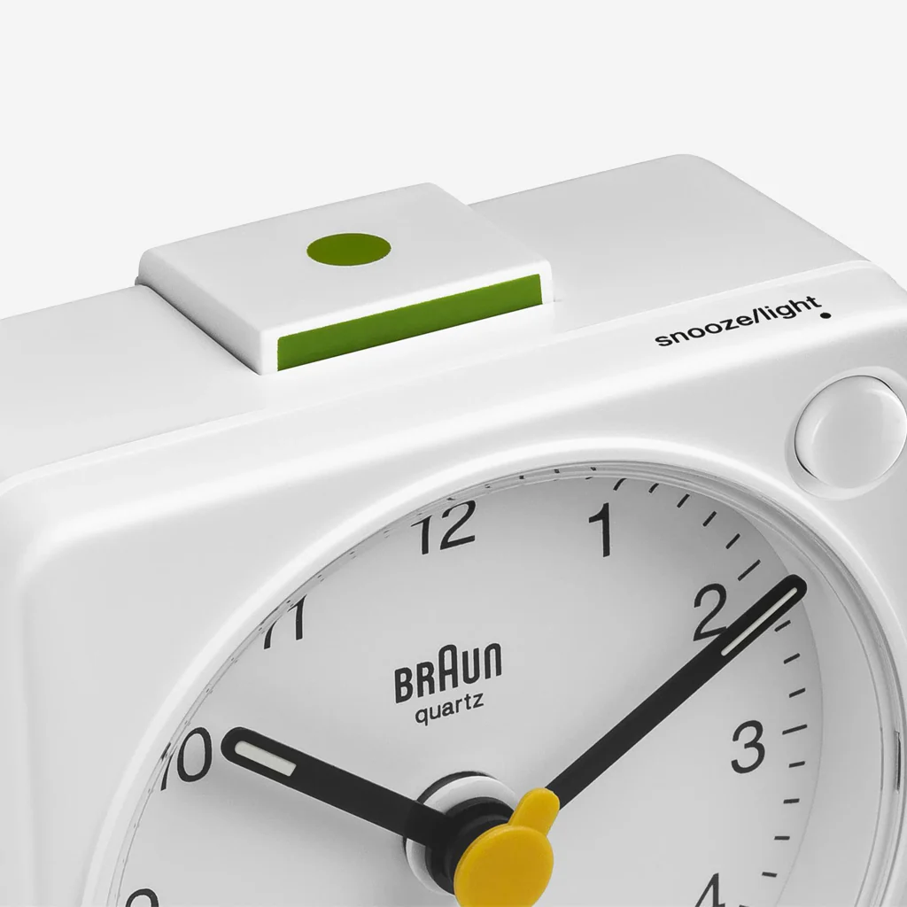 Braun BC02XW Classic Travel Analogue Alarm Clock White - Image 7