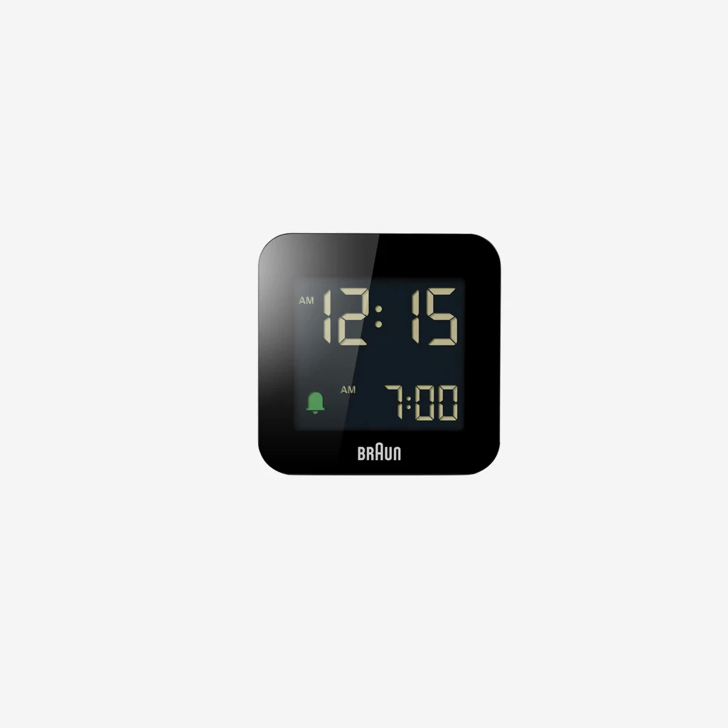 Braun BC08B Digital Travel Alarm Clock Black