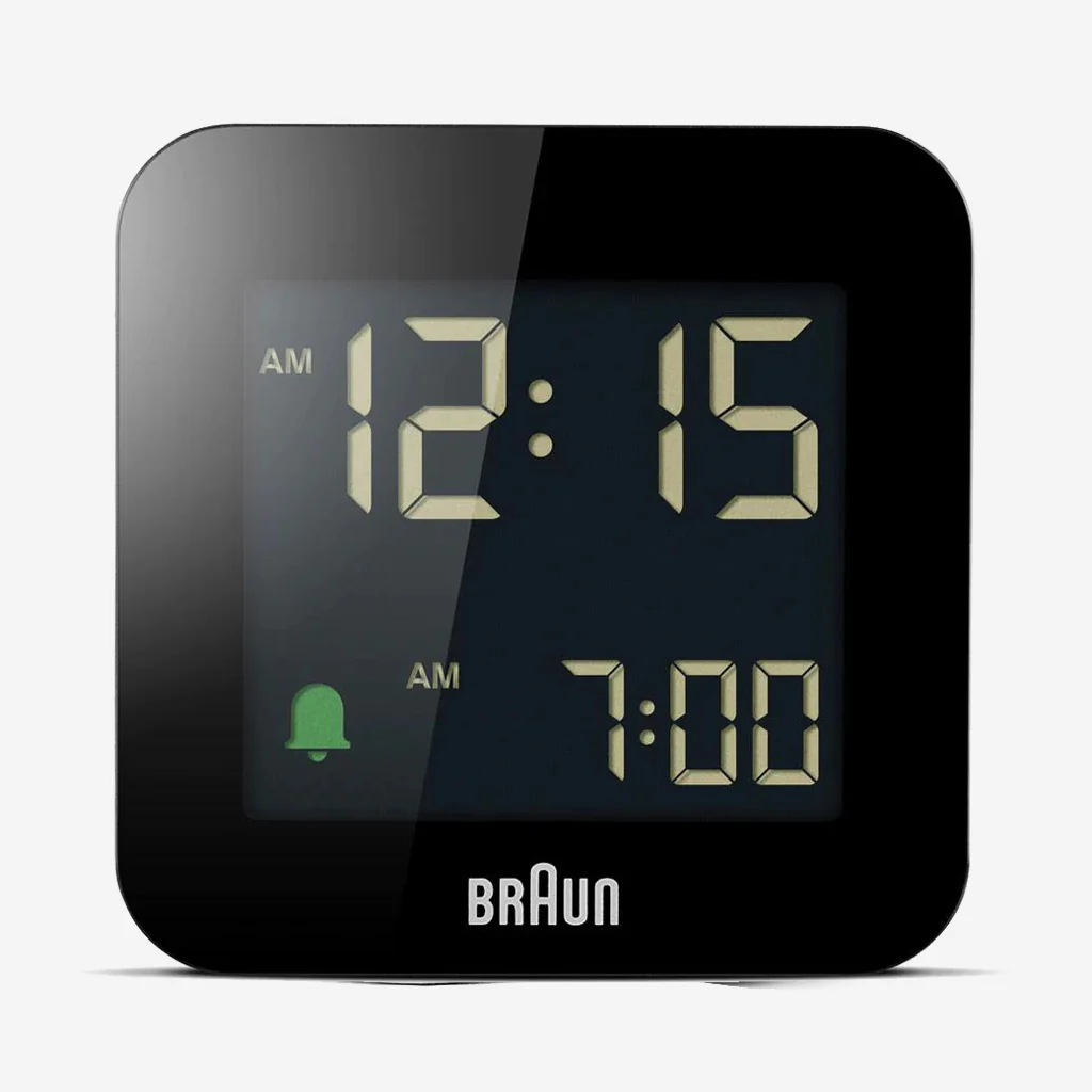 Braun BC08B Digital Travel Alarm Clock Black - Image 2