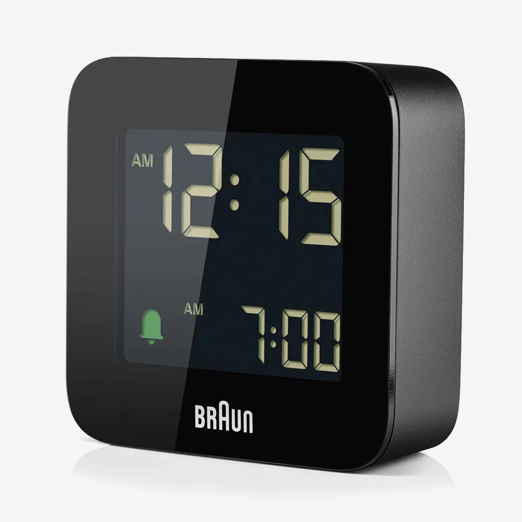 Braun BC08B Digital Travel Alarm Clock Black - Image 3