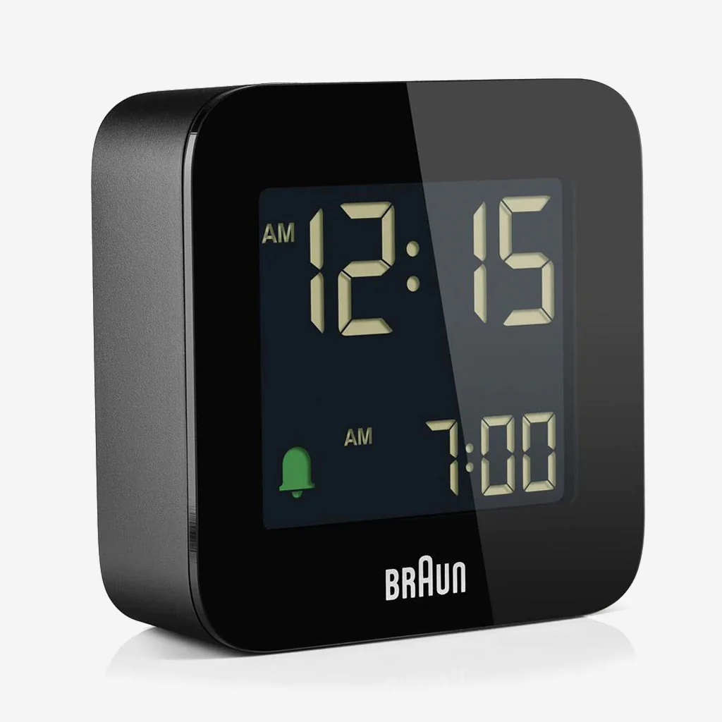 Braun BC08B Digital Travel Alarm Clock Black - Image 4