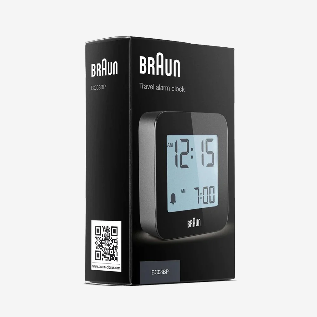 Braun BC08B Digital Travel Alarm Clock Black - Image 8