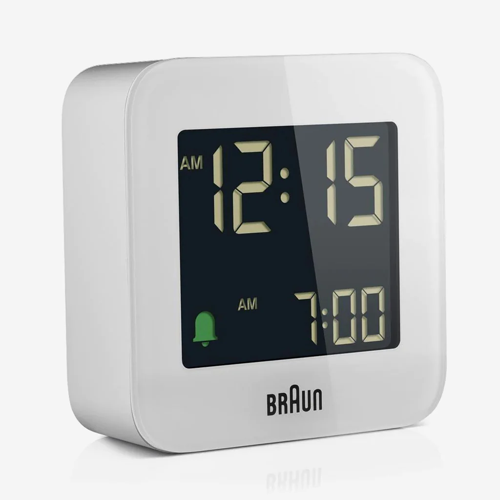 Braun BC08W Digital Travel Alarm Clock White - Image 4