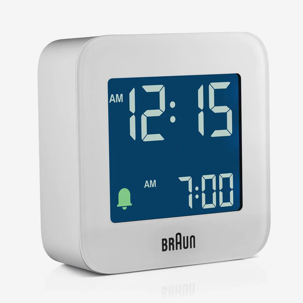 Braun BC08W Digital Travel Alarm Clock White - Image 5