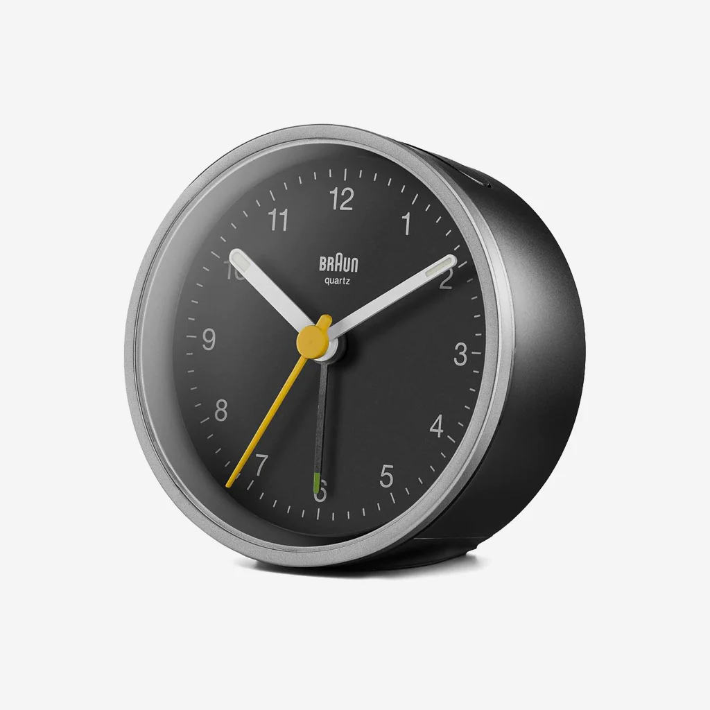 Braun BC12SB Classic Analogue Alarm Clock Silver Black - Image 3