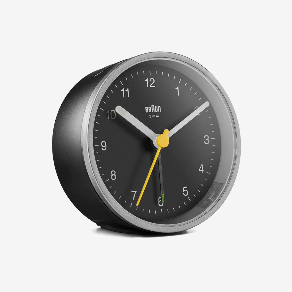 Braun BC12SB Classic Analogue Alarm Clock Silver Black - Image 4