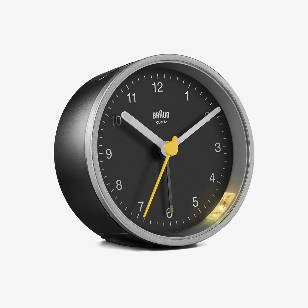 Braun BC12SB Classic Analogue Alarm Clock Silver Black - Image 5