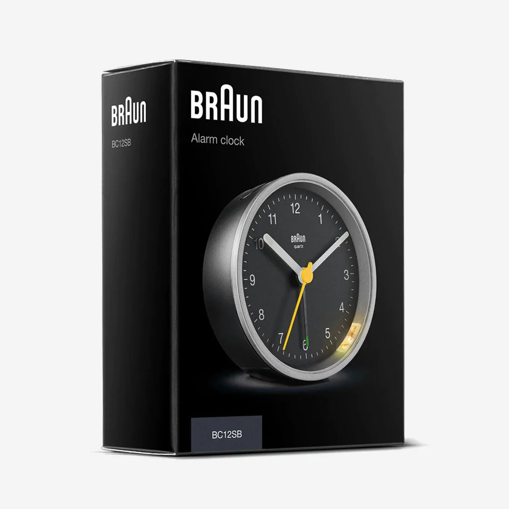 Braun BC12SB Classic Analogue Alarm Clock Silver Black - Image 8
