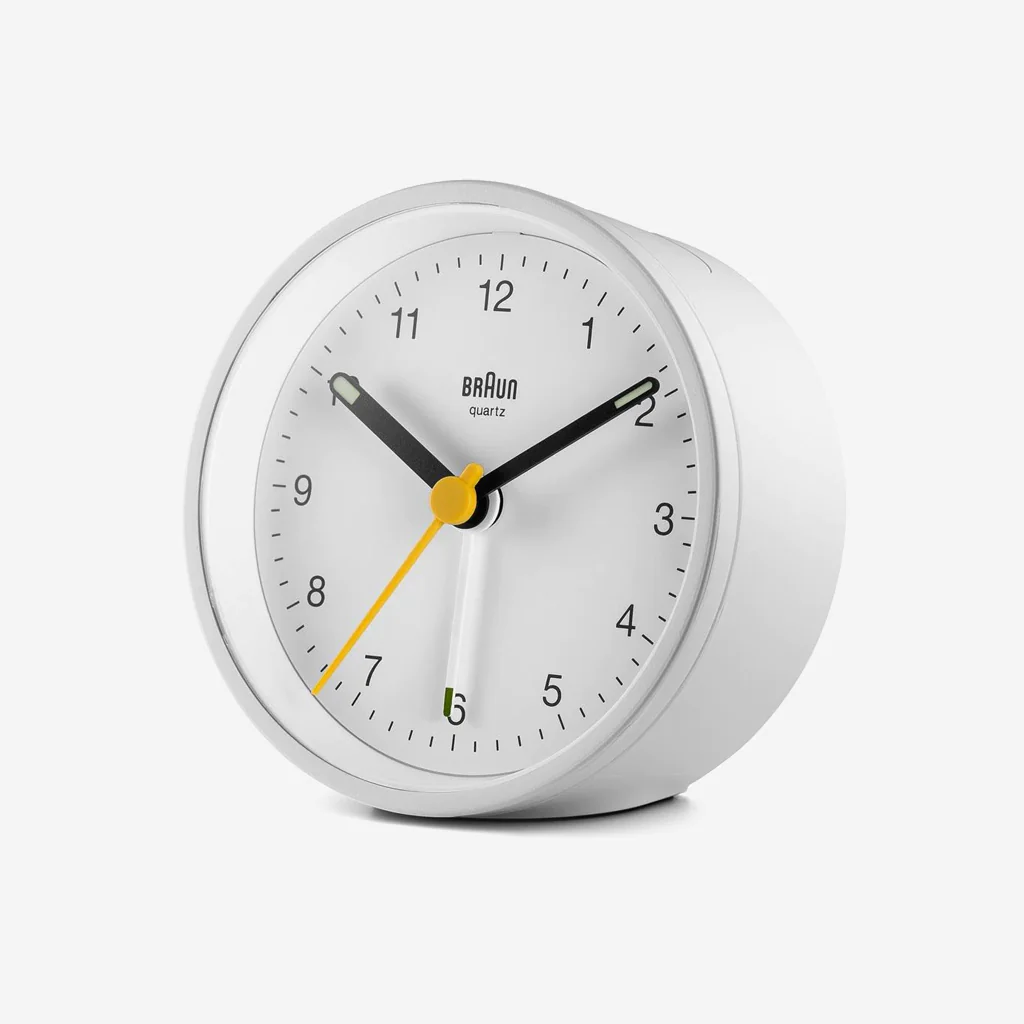 Braun BC12W Classic Analogue Alarm Clock White - Image 3