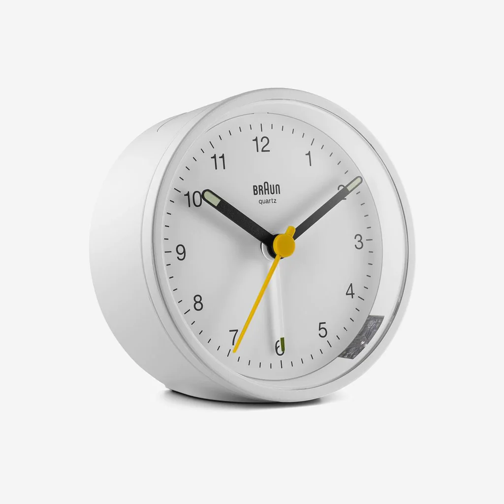 Braun BC12W Classic Analogue Alarm Clock White - Image 4