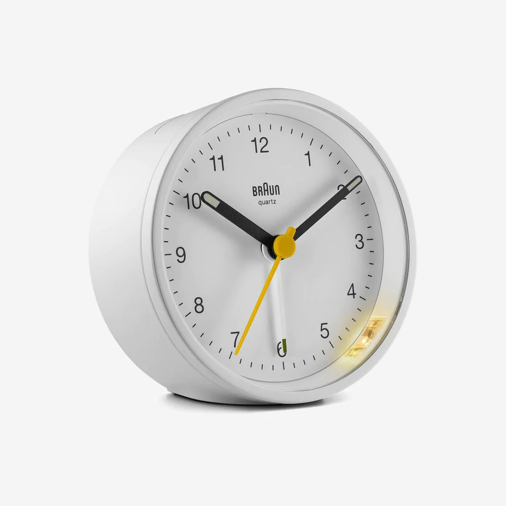 Braun BC12W Classic Analogue Alarm Clock White - Image 5