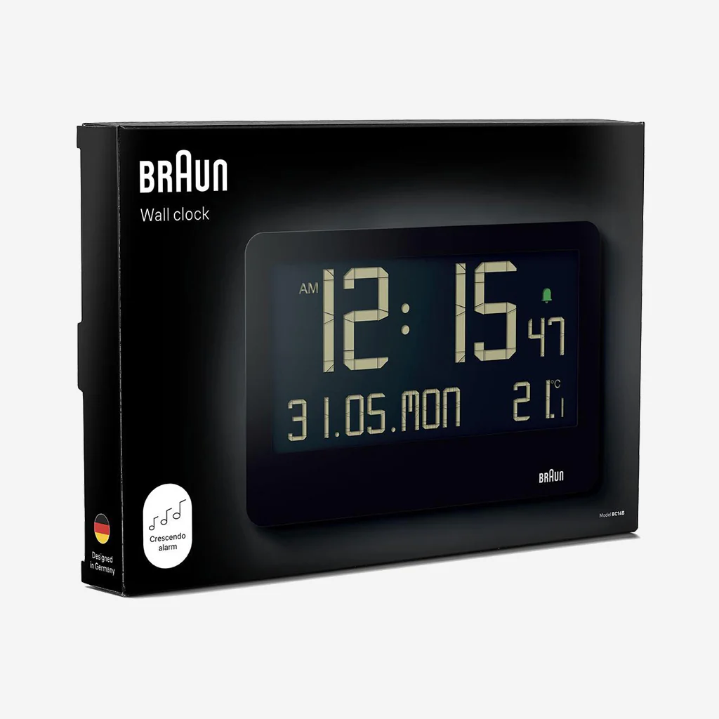 Braun BC14B Wall Clock Digital Black - Image 8