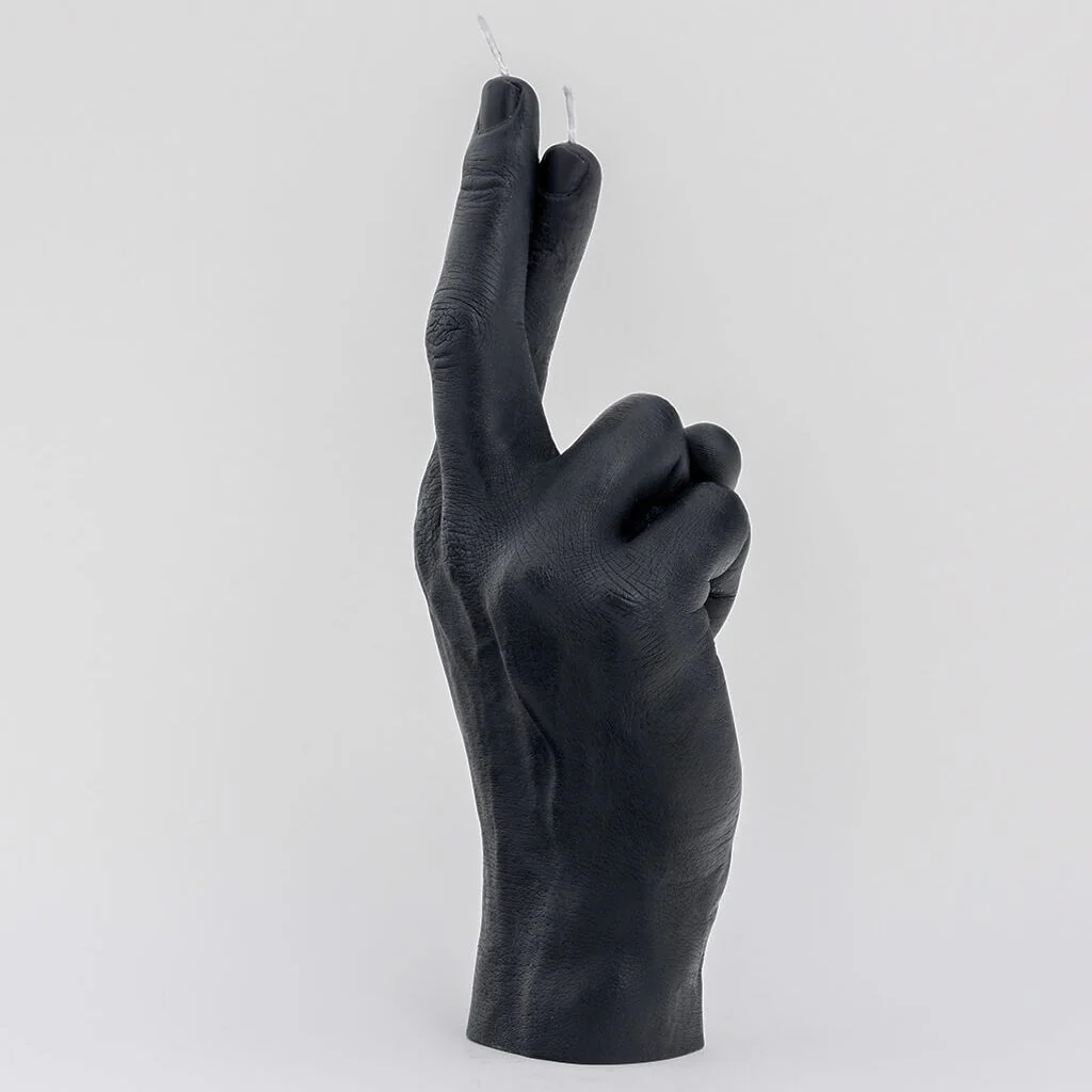 Candle Hand Black Hand Candle Crossed Fingers - Image 3