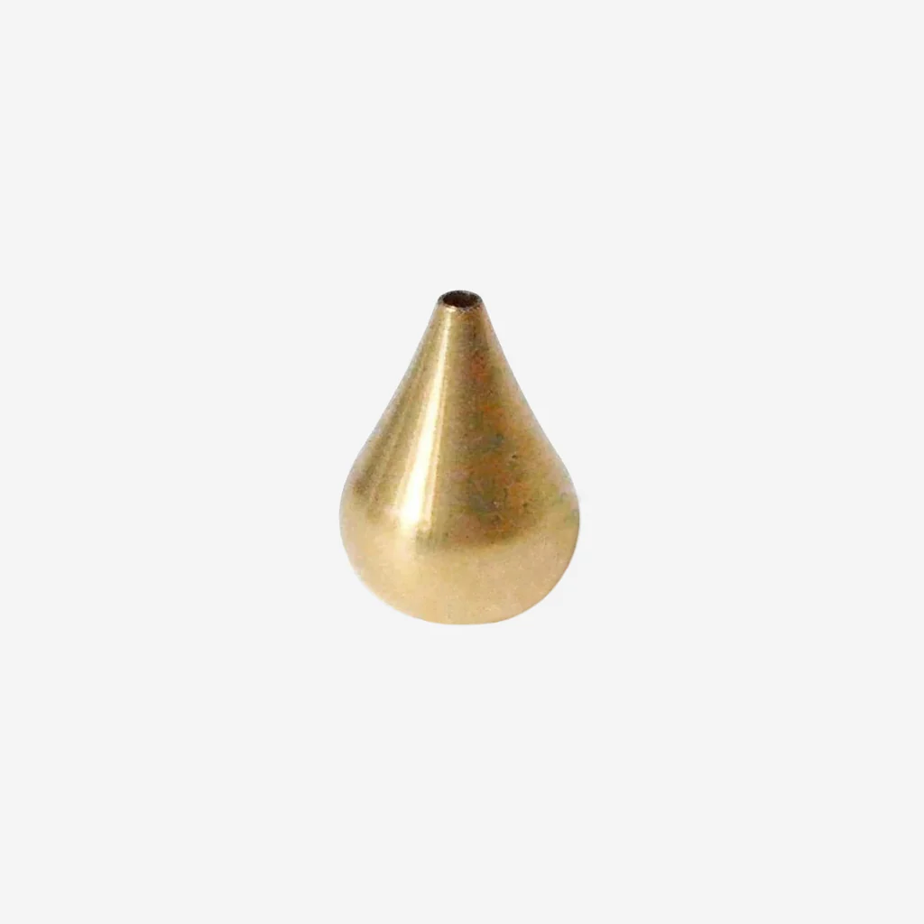 Cedar and Myrrh Brass Incense Holder Tall Waterdrop - Image 5