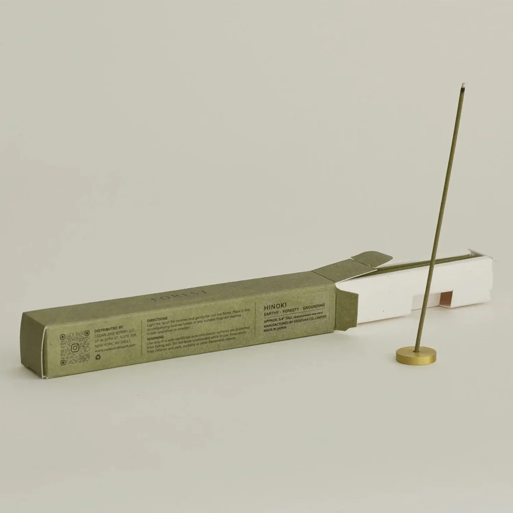 Cedar and Myrrh Hinoki Japanese Incense Stick Set - Image 3