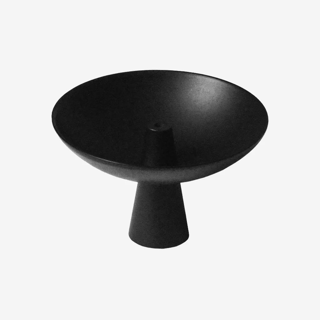 Cedar and Myrrh Incense Holder with Ash Catcher Black - Image 5