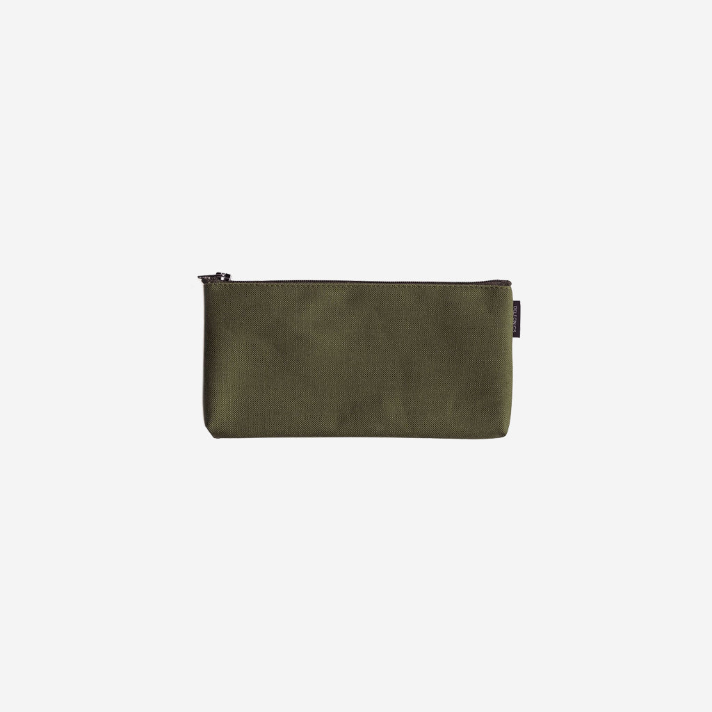 Delfonics Marek Canvas Flat Pencil Case Olive