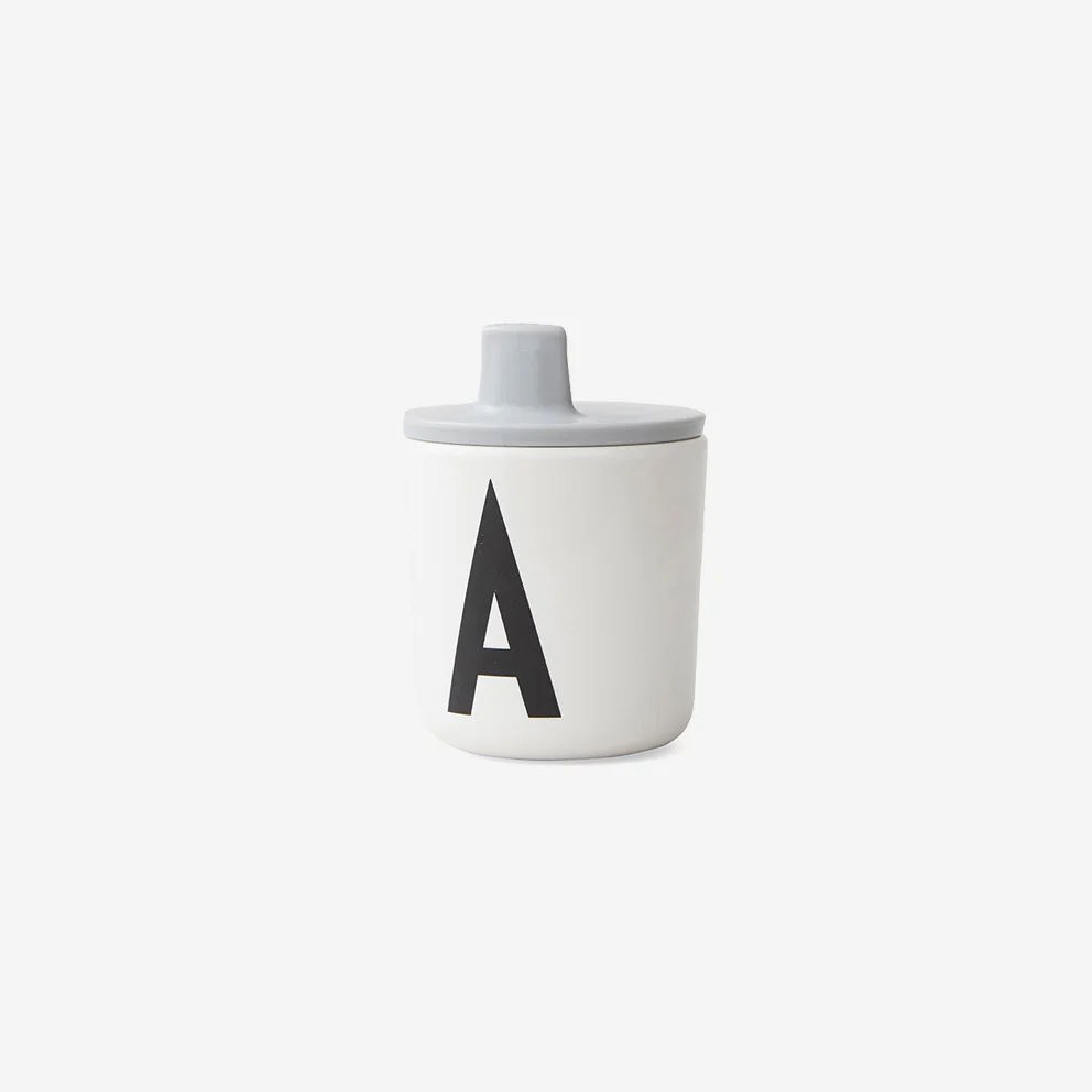 Design Letters Drink Lid for Melamine Cup Grey