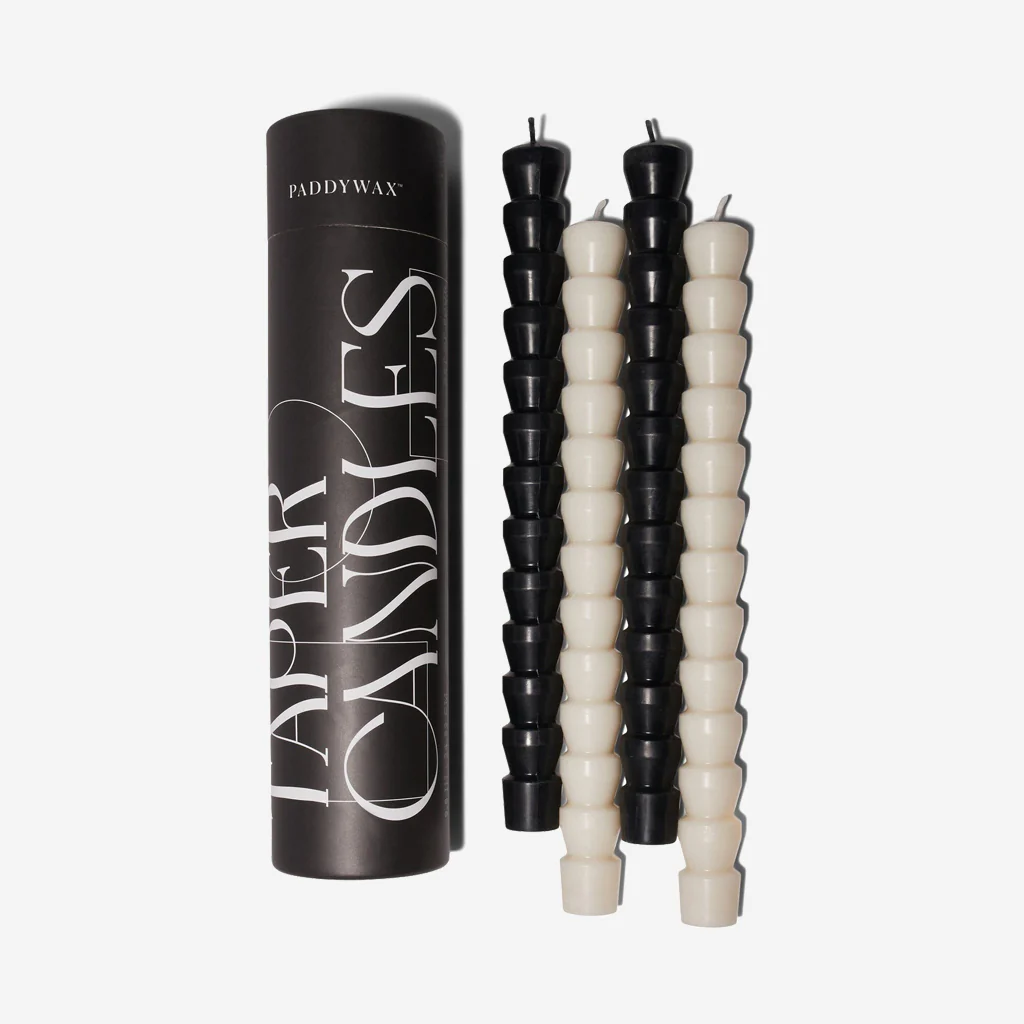 Design Works Taper Candle Set Black White - Image 2