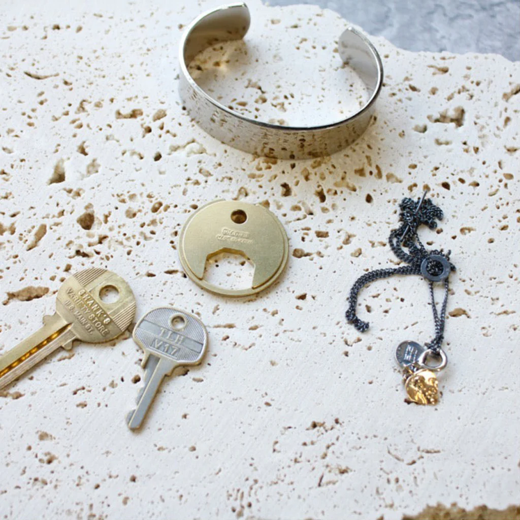 Diarge Brass Circle Disc Keyring - Image 2